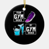 Ballet Dancer Gym Shoes Keramisch Ornament (Voorkant)