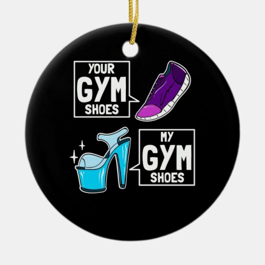 Ballet Dancer Gym Shoes Keramisch Ornament (Voorkant)