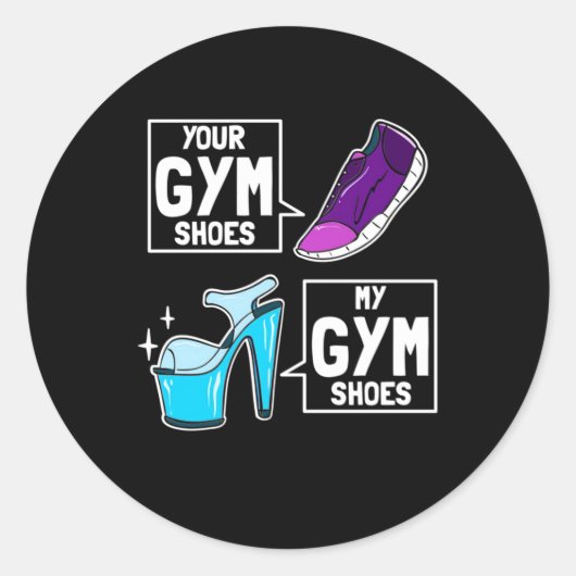 Ballet Dancer Gym Shoes Ronde Sticker (Voorkant)