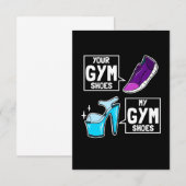 Ballet Dancer Gym Shoes RSVP Kaartje (Voorkant / Achterkant)