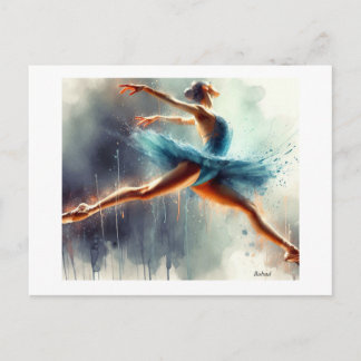 Ballet Dancer in Motion, Briefkaart