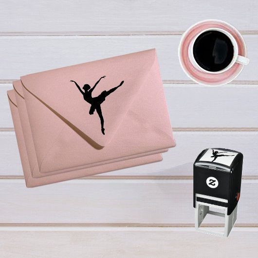 Ballet Dancer Ink Stamp Zelfinktende Stempel