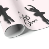 Ballet Dancer Let's Dance Pink Cadeaupapier (Rol Hoek)