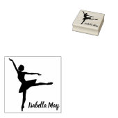 Ballet Dancer met Uw Keuze Naam op een Rubberstempel (Gestempeld)