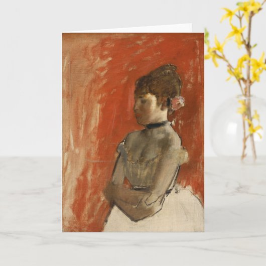 Ballet Dancer met wapens | Edgar Degas Kaart (Gele Bloem)