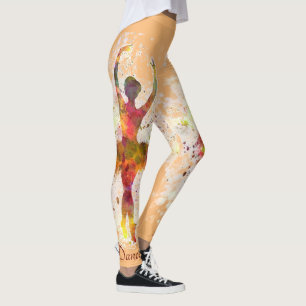 Ballet Dancer Personaliseer Ballerina Leggings