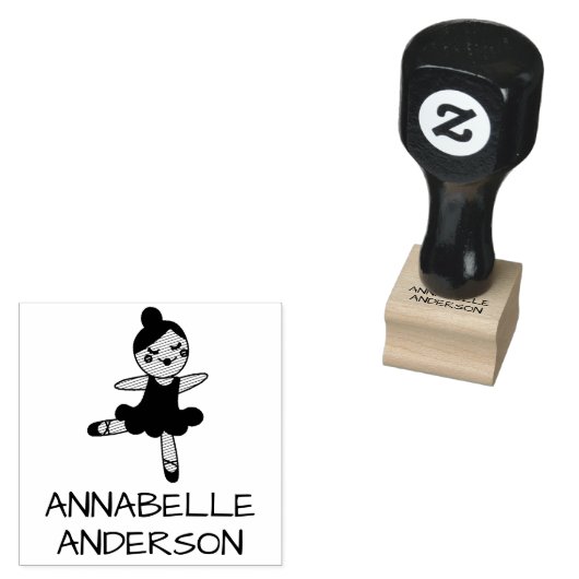 Ballet Dancer personaliseren Rubberstempel (Gestempeld)
