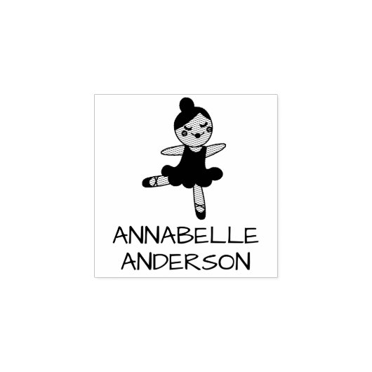 Ballet Dancer personaliseren Rubberstempel (Afrduk)