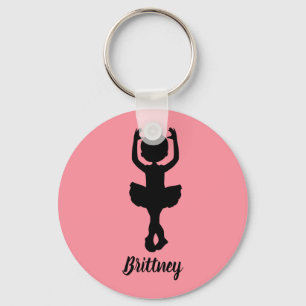 Ballet Dancer Pink en Black Sleutelhanger