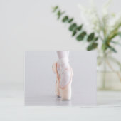 Ballet Dancer Pointe Shoes Roze Slippers Briefkaart (Staand voorkant)