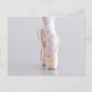Ballet Dancer Pointe Shoes Roze Slippers Briefkaart