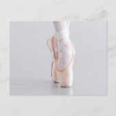 Ballet Dancer Pointe Shoes Roze Slippers Briefkaart (Voorkant)