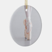 Ballet Dancer Pointe Shoes Roze Slippers Keramisch Ornament (Rechts)