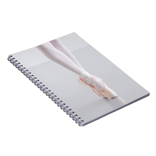 Ballet Dancer Pointe Shoes Roze Slippers Notitieboek (Rechterzijde)