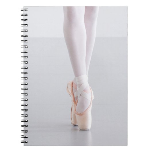 Ballet Dancer Pointe Shoes Roze Slippers Notitieboek (Voorkant)