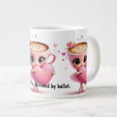 Ballet Dancer Quote Coffee Mug Grote Koffiekop (Voorkant rechts)