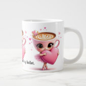 Ballet Dancer Quote Coffee Mug Grote Koffiekop (Rechts)