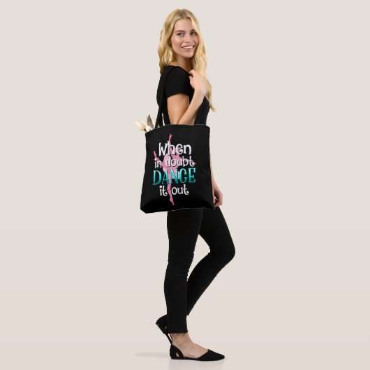 Ballet Dancer Quote Dancing Pirouette Ballerina Tote Bag (Op model)
