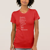 Ballet Dancer Reindeer Names T-shirt (Voorkant)