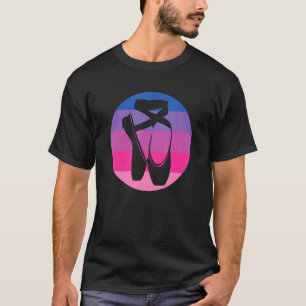 Ballet Dancer Retro Roze Paarse balletslippers T-shirt
