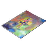 Ballet Dancer Ruimte Waterverf Kunst Foto Notitieb Notitieboek (Linkerzijde)