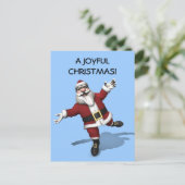 Ballet Dancer Santa Claus Feestdagenkaart (Staand voorkant)