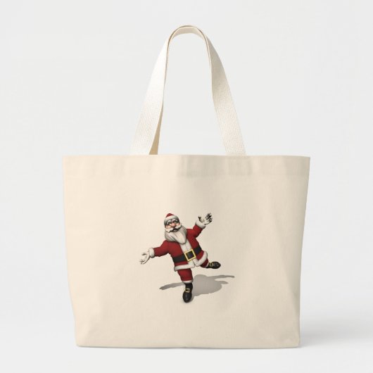 Ballet Dancer Santa Claus Grote Tote Bag (Voorkant)