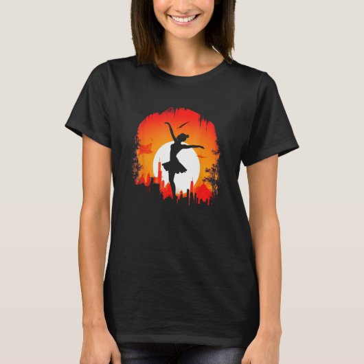 Ballet Dancer Silhouette Ballerina Dancing Women G T-shirt (Voorkant)