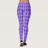 Ballet Dancer Silhouette Ballerina Paarse Leggings (Achterkant)