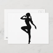 Ballet Dancer Silhouette Briefkaart (Voorkant / Achterkant)
