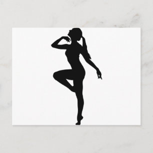 Ballet Dancer Silhouette Briefkaart
