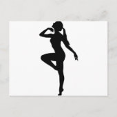 Ballet Dancer Silhouette Briefkaart (Voorkant)