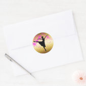 BALLET DANCER SILHOUETTE RONDE STICKER (Envelop)
