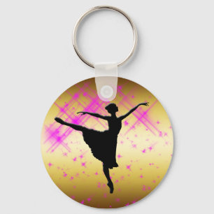 BALLET DANCER SILHOUETTE SLEUTELHANGER