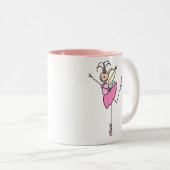 Ballet Dancer Stick Figuur Mok (Voorkant rechts)