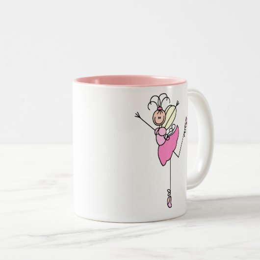 Ballet Dancer Stick Figuur Mok (Voorkant rechts)