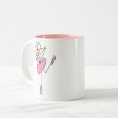 Ballet Dancer Stick Figuur Mok (Voorkant links)