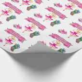 Ballet Dancer Stocking and Gift Merry Kerstmis Cadeaupapier (Hoek)