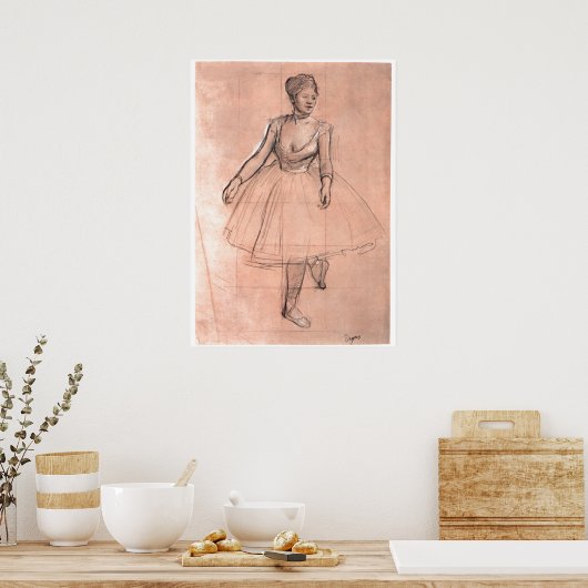Ballet Dancer (studie) van Edgar Degas,  kunst Poster (Keuken)