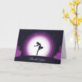 Ballet Dancer Surreal Moon Dank u persoonlijk Kaart (Gele Bloem)