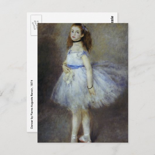 Ballet Dancer van Pierre Renoir,  Kunst Briefkaart (Voorkant / Achterkant)
