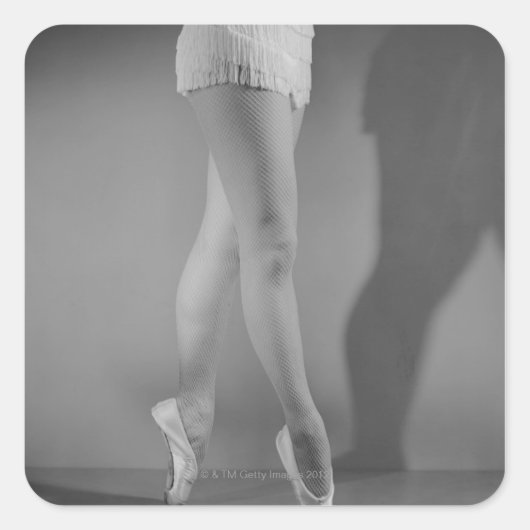 Ballet Dancer Vierkante Sticker (Voorkant)