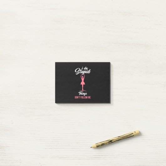 Ballet Dancer volgt mij niet Post-it® Notes (Op bureau)