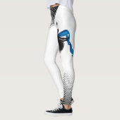 Ballet Dancer Wit Leggings W Zwart Stippen Print (Links)
