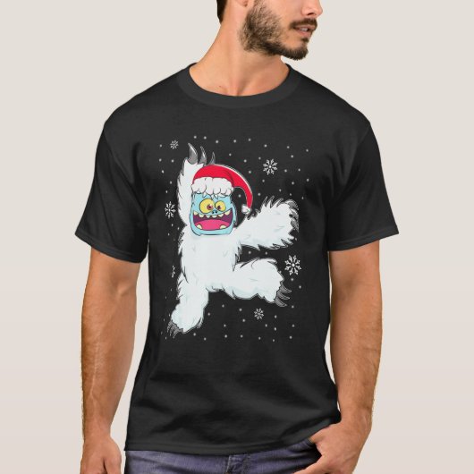 Ballet Dancer Yeti Cut Xmas Christmas Dancing T-shirt (Voorkant)