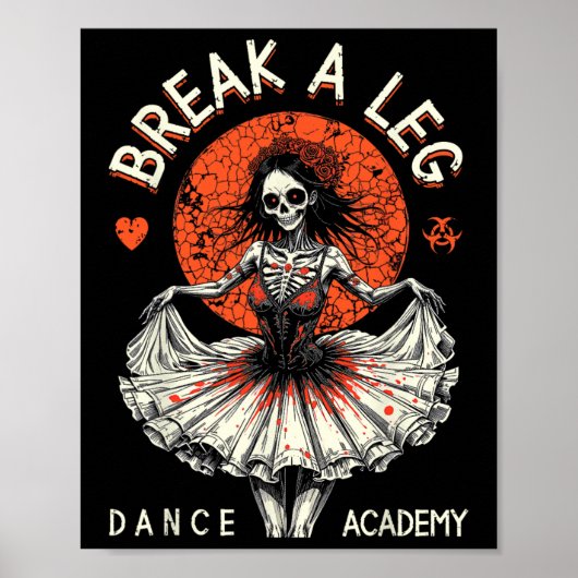 Ballet Dancer Zombie Ballerina Dance Academy Grapp Poster (Voorkant)