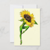 Ballet Dancer Zonnebloem Vaderdag Kaart (Achterkant)
