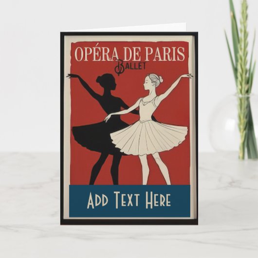 Ballet Dancers, add text Feestdagen Kaart (Voorkant)