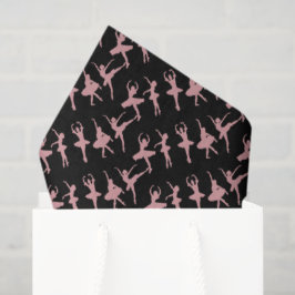 Ballet Dancers Ballerina Pattern Black Tissuepapier