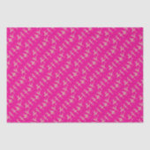 Ballet Dancers Ballerina Pattern Hot Pink Tissuepapier (Voorkant)